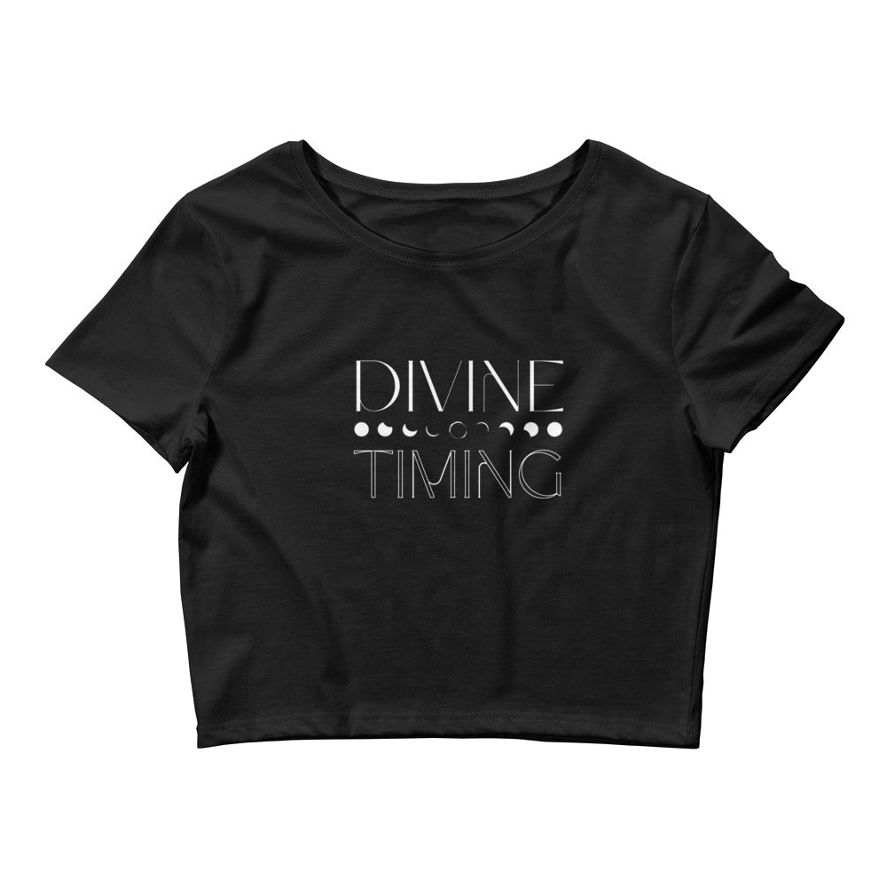 DIVINE TIMING crop-top t-shirt